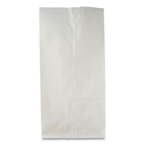 Image of General Grocery Paper Bags, 30 Lb Capacity, #2, 4.31" X 2.44" X 7.88", White, 500 Bags