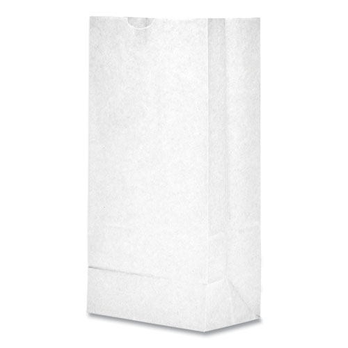 Image of General Grocery Paper Bags, 35 Lb Capacity, #6, 6" X 3.63" X 11.06", White, 500 Bags