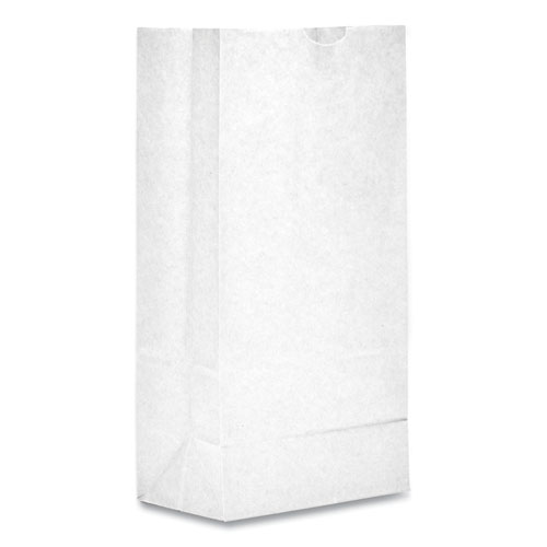 Grocery Paper Bags, 35 lb Capacity, #8, 6.13" x 4.17" x 12.44", White, 500 Bags