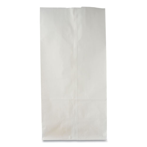 Grocery Paper Bags, 35 lb Capacity, #8, 6.13" x 4.17" x 12.44", White, 500 Bags