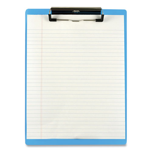 Acrylic Clipboard, 0.5" Clip Capacity, Holds 8.5 x 11 Sheets, Transparent Blue