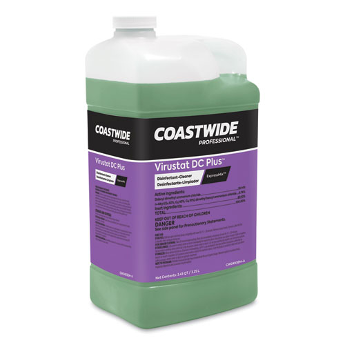 Image of Coastwide Professional™ Virustat Dc Plus Disinfectant-Cleaner Concentrate For Expressmix Systems, Lemon Scent, 3.25 L Bottle, 2/Carton
