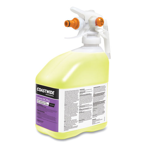 DC Plus Neutral Disinfectant-Cleaner Concentrate for EasyConnect Systems, Lemon Scent, 3.17 qt Bottle, 2/Carton