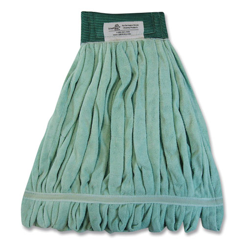 EchoFiber Microfiber Loop Mop, Medium, Split Microfiber, Green, 5" Green Headband