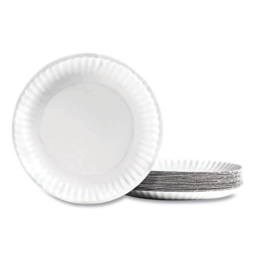 Dixie White Paper Plates, 8.5 Diameter, Wrapped in Packs 5, White, 5/Pack,  100 Packs/Carton (DBP09WR5)