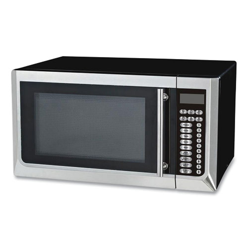 1.6 Cubic Foot Countertop Microwave, 1,000 Watts, Black/Stainless Steel