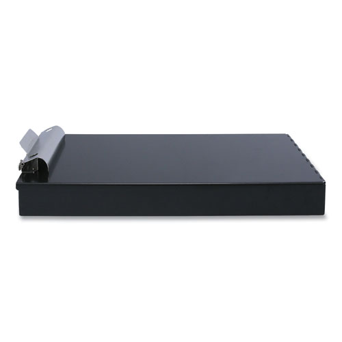 Redi-Rite Aluminum Storage Clipboard, 1" Clip Capacity, Holds 8.5 x 11 Sheets, Black