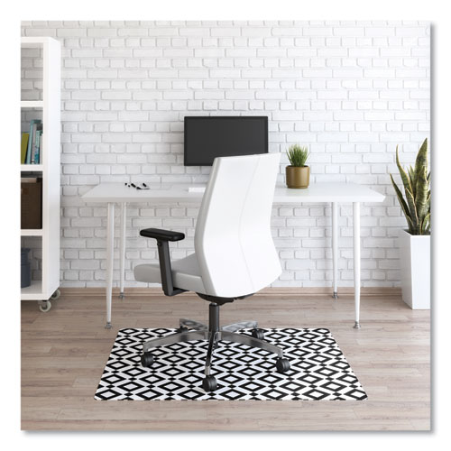 deflecto® FashionMat Chair Mat, Rectangular, 35 x 40, Daisies