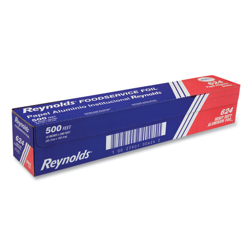 Image of Reynolds Wrap® Heavy Duty Aluminum Foil Roll, 18" X 500 Ft, Silver