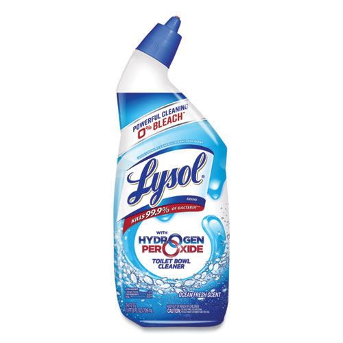 LYSOL® Brand Toilet Bowl Cleaner with Hydrogen Peroxide, Ocean Fresh Scent, 24 oz, 9/Carton