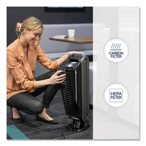 HEPA and Carbon Filtration Air Purifiers, 100 to 200 sq ft Room Capacity, Black