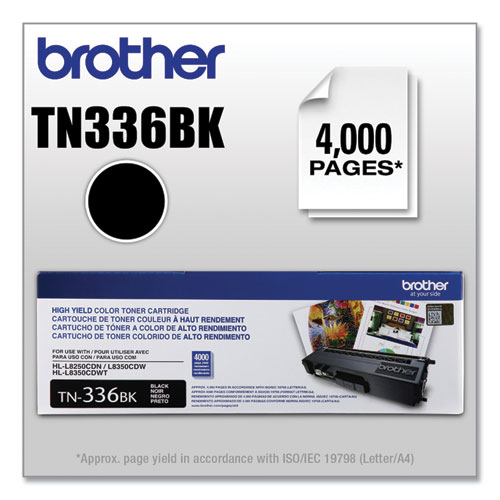 Image of Brother Tn336Bk High-Yield Toner, 4,000 Page-Yield, Black