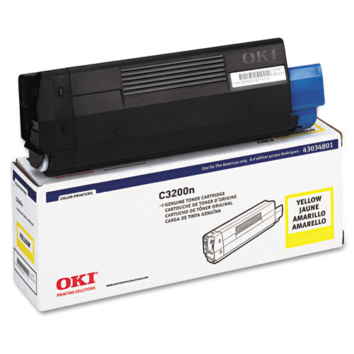 Oki® 43034801 Toner (Type C6), 1500 Page-Yield, Yellow