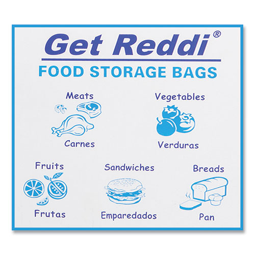 Image of Food Bags, 8 qt, 0.85 mil, 8" x 18", Clear, 1,000/Carton