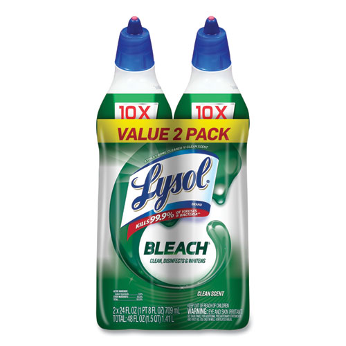Lysol® Brand Disinfectant Toilet Bowl Cleaner With Bleach, 24 Oz, 8/Carton