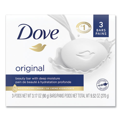 Dove® White Beauty Bar, Light Scent, 3.17 Oz, 12/Carton