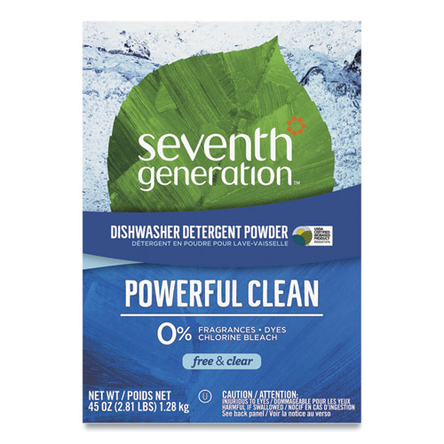 Seventh Generation® Automatic Dishwasher Powder, Free And Clear, 45Oz Box, 12/Carton