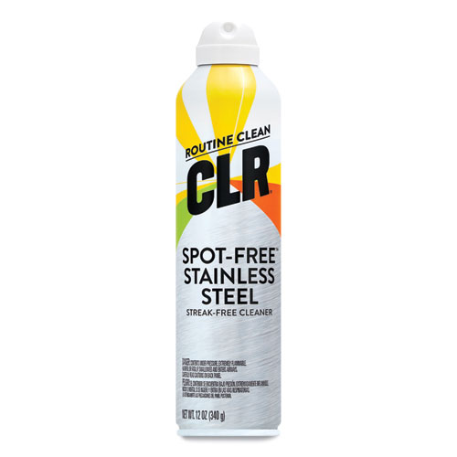 CLR® Spot-Free Stainless Steel Cleaner, Citrus, 12 oz Can, 6/Carton