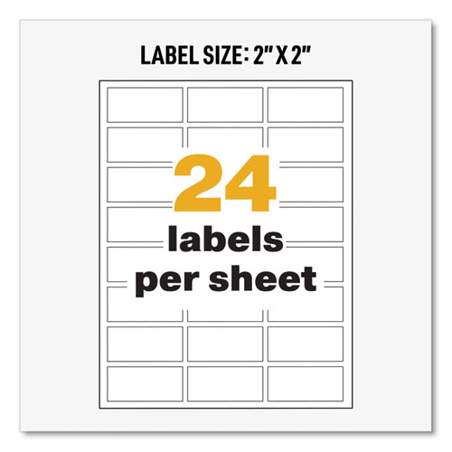 UltraDuty GHS Chemical Waterproof and UV Resistant Labels, 1 x 2.5, White, 24/Sheet, 25 Sheets/Pack