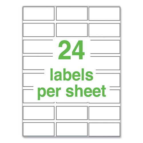 Image of Avery® Ultraduty Ghs Chemical Waterproof And Uv Resistant Labels, 1 X 2.5, White, 24/Sheet, 25 Sheets/Pack