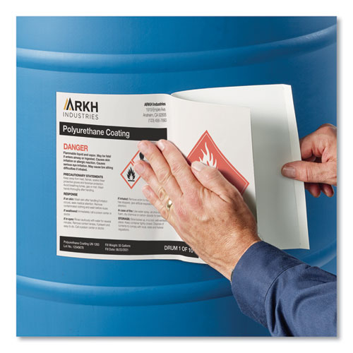 Image of Avery® Ultraduty Ghs Chemical Waterproof And Uv Resistant Labels, 8.5 X 11, White, 50/Box