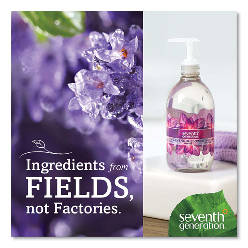 Natural Hand Wash, Lavender Flower and Mint, 12 oz Pump Bottle, 8/Carton