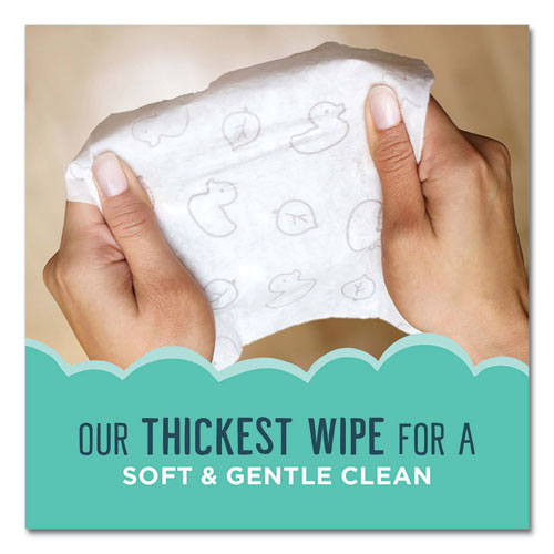 Image of Seventh Generation® Free And Clear Baby Wipes, 7 X 7, Unscented, White, 64/Flip Top Pack, 12 Packs/Carton