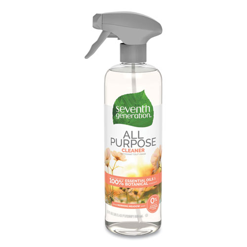 Image of Seventh Generation® Natural All-Purpose Cleaner, Morning Meadow, 23 Oz Trigger Spray Bottle, 8/Carton
