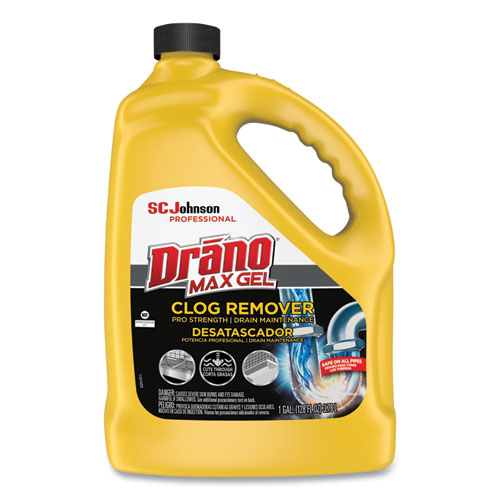 Drano® Max Gel Clog Remover, Bleach Scent, 128 oz Bottle