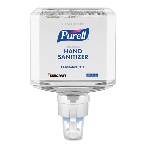 6508016941820 SKILCRAFT PURELL Healthcare Gentle and Free Foam Hand Sanitizer Refill, 1,200 mL, Unscented, 2/Box