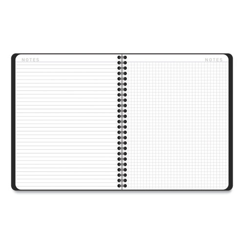Contemporary Lite Weekly/Monthly Planner, 8.75 x 7, Black Simulated Leather Cover, 12-Month (Jan to Dec): 2024