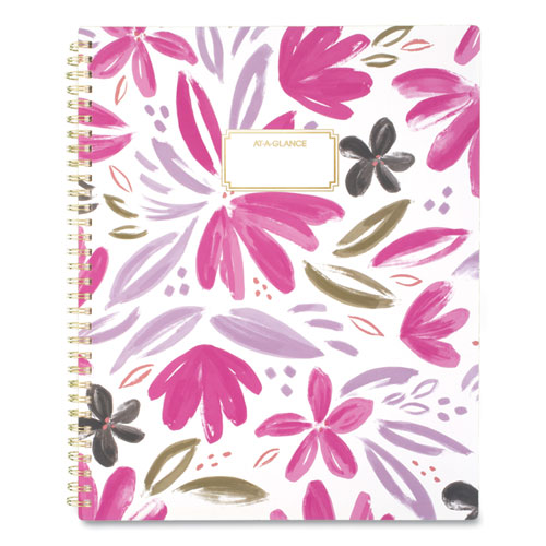 Badge Floral Weekly/Monthly Planner, Badge Floral Artwork, 11 x 8.5, Multicolor Cover, 13-Month (Jan to Jan): 2022 to 2023