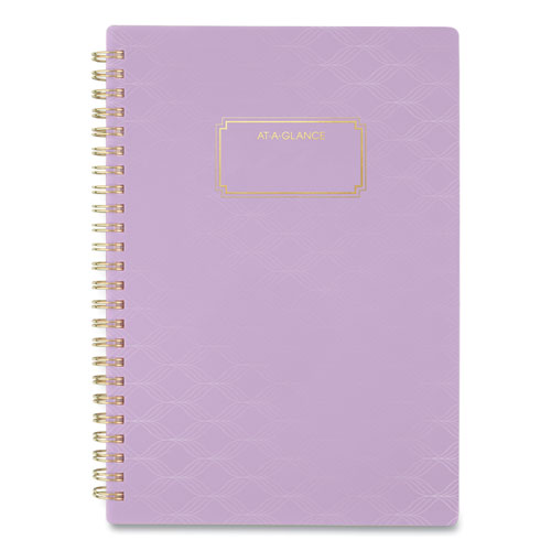 Badge Wave Weekly/Monthly Planner, Badge Wave Artwork, 8.5 x 5.5, Lavender Cover, 13-Month (Jan to Jan): 2022 to 2023