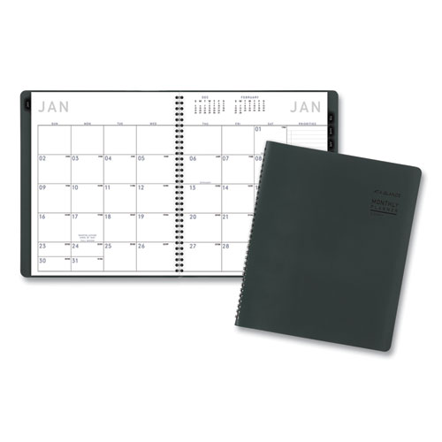 Contemporary Monthly Planner, 11 x 9, Forest Green Cover, 12-Month (Jan to Dec): 2023
