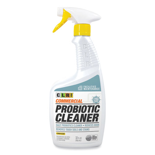 Clr Pro® Commercial Probiotic Cleaner, Lemon Scent, 32 Oz Spray Bottle, 6/Carton