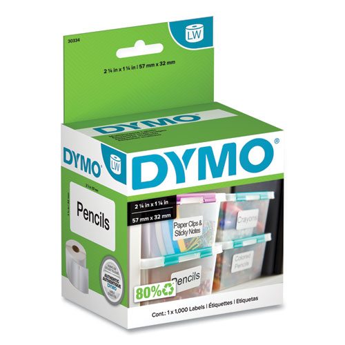Dymo® Labelwriter Address Labels, 1.25'' X 2.25'', White, 1,000 Labels/Roll
