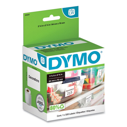 6 Rolls of 400 Media/Badge Labels in Cartons for DYMO® LabelWriters® 30324 