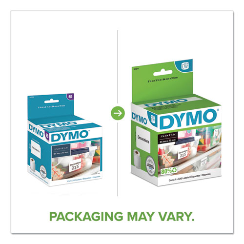 Image of Dymo® Lw Multipurpose Labels, 2.75" X 2.12", White, 320 Labels/Roll