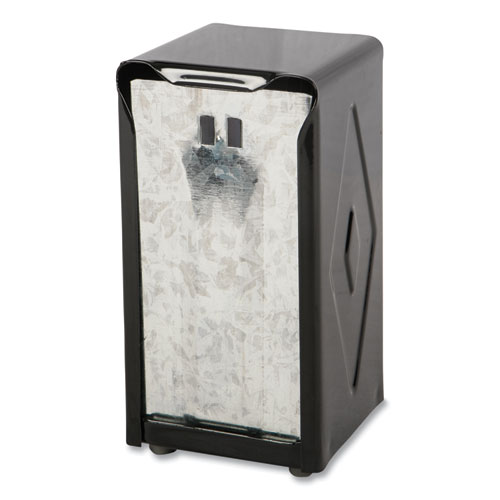 Tabletop Napkin Dispenser, Tall Fold, 3.75 x 4 x 7.5, Capacity: 150, Black
