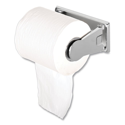 Image of San Jamar® Locking Toilet Tissue Dispenser, 6 X 4.5 X 2.75, Chrome