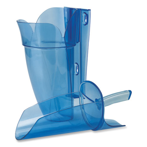Image of Saf-T-Scoop and Guardian System for Ice Machines, 64-86 oz, Transparent Blue