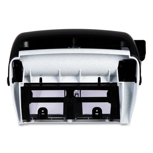 Image of San Jamar® Lever Roll Towel Dispenser, Classic, 12.94 X 9.25 X 16.5, Transparent Black Pearl