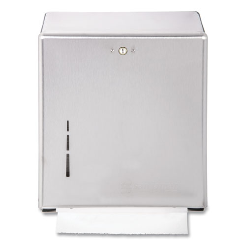 Image of C-Fold/Multifold Towel Dispenser, 11.38 x 4 x 14.75, Stainless Steel