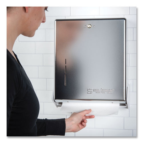 Image of San Jamar® True Fold C-Fold/Multifold Paper Towel Dispenser, 11.63 X 5 X 14.5, Chrome