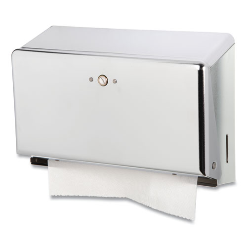 Image of San Jamar® Mini C-Fold/Multifold Towel Dispenser, 11.13 X 3.88 X 7.88, Chrome