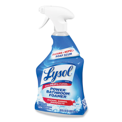 Image of Lysol® Brand Disinfectant Power Bathroom Foamer, Liquid, Atlantic Fresh, 32 Oz Spray Bottle