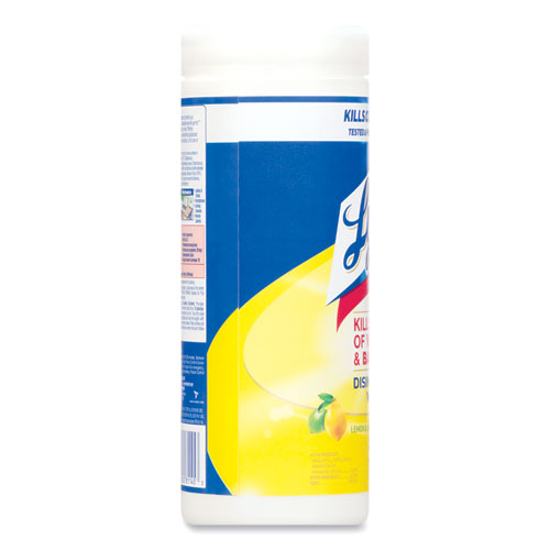 Disinfecting Wipes, 7 x 7.25, Lemon and Lime Blossom, 35 Wipes/Canister, 12 Canisters/Carton