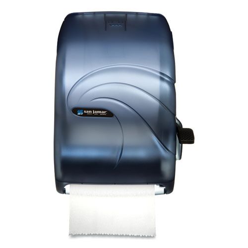 San Jamar® Lever Roll Towel Dispenser, Oceans, 12.94 x 9.25 x 16.5, Arctic Blue