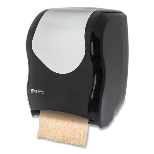 Image of San Jamar® Tear-N-Dry Touchless Roll Towel Dispenser, 16.75 X 10 X 12.5, Black/Silver