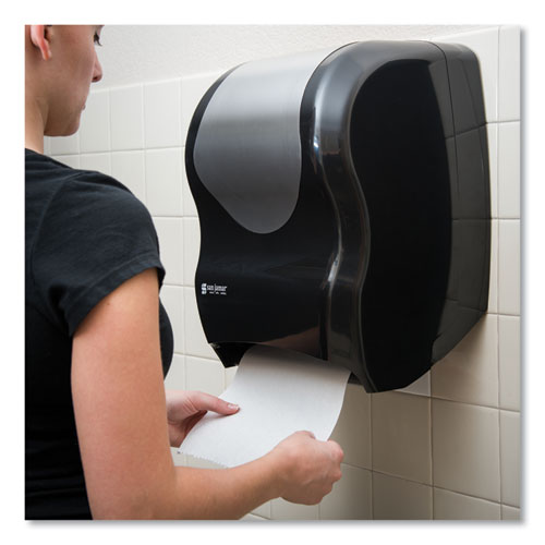 Image of San Jamar® Tear-N-Dry Touchless Roll Towel Dispenser, 16.75 X 10 X 12.5, Black/Silver